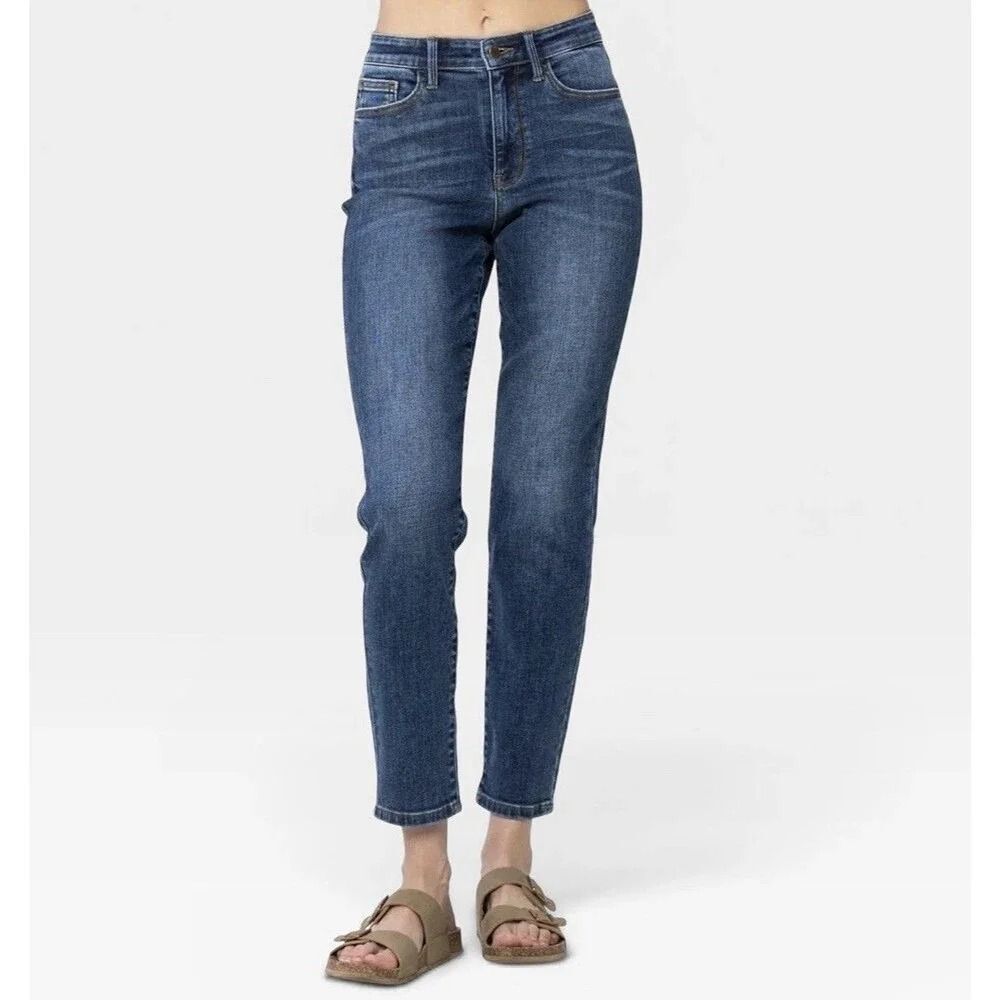 Judy Blue High Rise Slim Fit Med Wash Blue Denim Stretch Jeans Womens Size 11/30